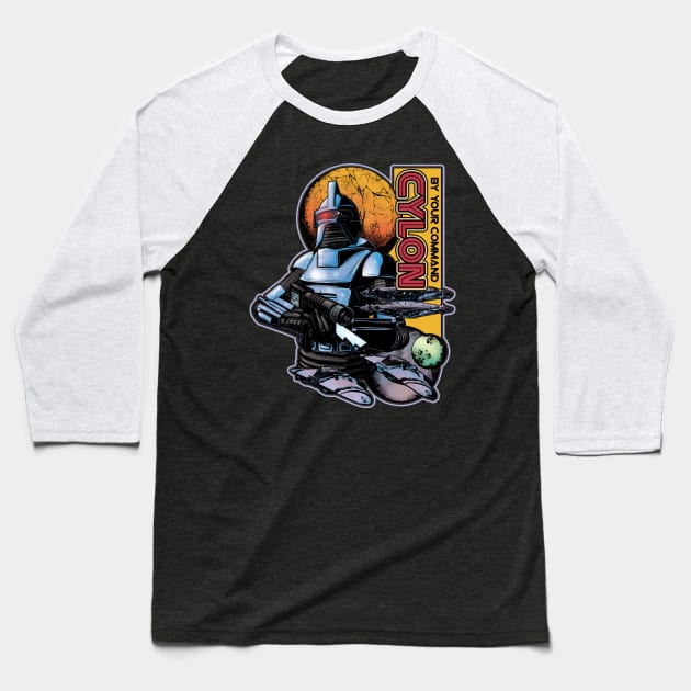 Cylon Centurion Baseball T-Shirt by SimonBreeze